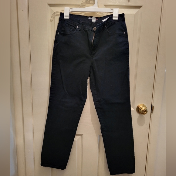 Style & Co Black Straight Jeans Classic Fit - Picture 1 of 6